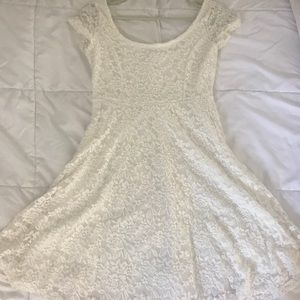 White Lace Skater Dress